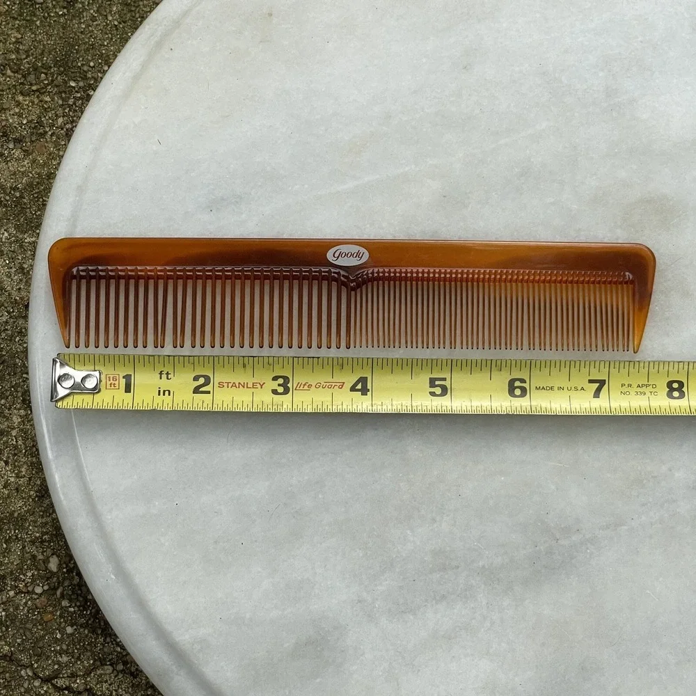 Vintage Comb Goody USA Faux Tortoise Shell‎ Brown Hair Styling Hong Kong Lot X 2